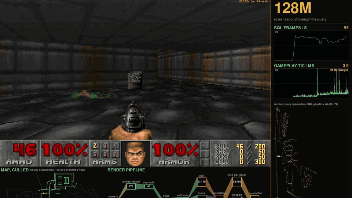 مطور ينجح في تشغيل لعبة Doom داخل قاعدة بيانات SQL