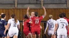 Figure caption, Back-to-back losses for Red Roses against Canada