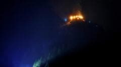 Image caption, The Eagle's Nest was still on fire early on Saturday