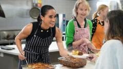 Image caption, Meghan pictured during an engagement on her last visit to Australia in April