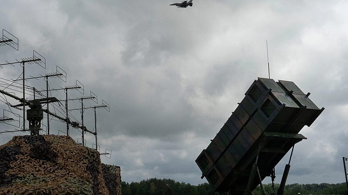 A Patriot missile mobile launcher is displayed outside the Fort Sill Army Post near Lawton, Okla., on March 21, 2023.
Copyright 2023 The Associated Press. All rights reserved.