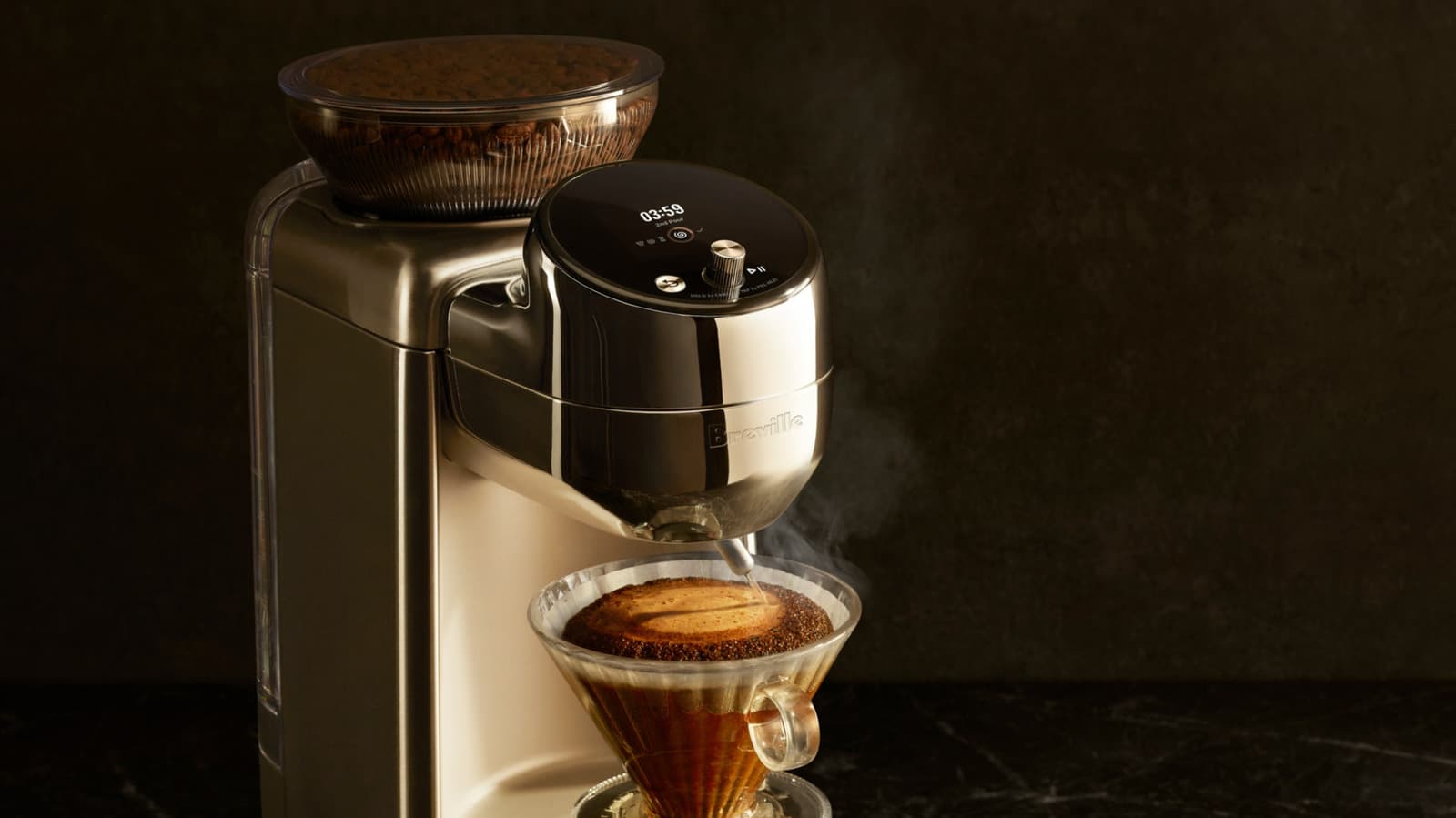 La nueva cafetera de 600 dolares de Breville prepara cafe de filtro desde cero